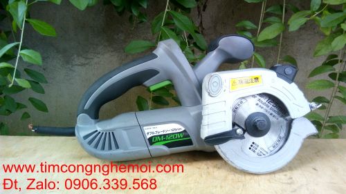 Máy cưa gỗ 2 lưỡi Earth Man 220v