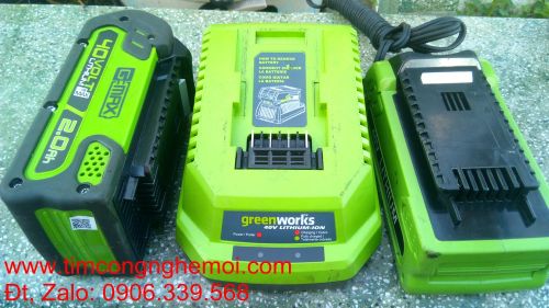 Combo bộ sạc greenworks 2 pin lion 40v